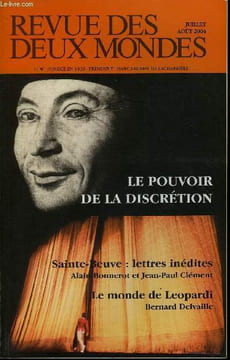 REVUE DES DEUX MONDES N°7-8 - . JOURNAL LITTÉRAIRE MICHEL CRÉPU. Rozanov, Milner, Pline le Jeune Sainte-Beuve, Daguesseau.... BICENTENAIRE ...