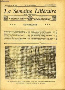 LA SEMAINE LITTERAIRE 2e ANNEE N° 100 - Le rêve abominable : Jacques des Gachons, La mort de Louis Veuillot : François Veuillot, Etchémaïtéa : André ...