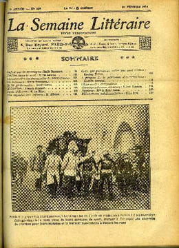 LA SEMAINE LITTERAIRE 3e ANNEE N° 109 - Le fort sur la montagne : Emile Baumann, Feuilles dans le vent : Julien Laurec, Le centenaire de Bernardin de ...