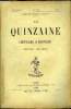 LA QUINZAINE LITTERAIRE & POLITIQUE VIIe ANNEE N°9 - I. Jean-Jacques Rousseau et les femmes. H. BUFFENOIR. II. Une Énigme (suite)..Ferdinand FOUQUET. ...