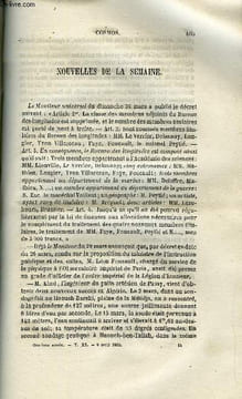 COSMOS N° 14 - Le moniteur universel du dimanche 30 mars, Théorie des nombres, Théorie des équations, La variation lunaire d'Aboul-Wéfa, Héliostat de ...