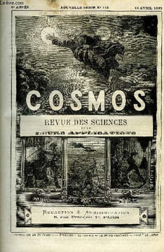 LE COSMOS - REVUE DES SCIENCES ET DE LEURS APPLICATIONS N° 116 - Tremblements de terre, Flocons de neige extraordinaires, La lèpre en Norvège, Les ...