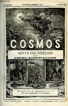 LE COSMOS - REVUE DES SCIENCES ET DE LEURS APPLICATIONS N° 132 - Un bolide vu en plein jour, Tremblements de terre, Eruption volcanique, Le ...