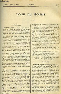 LE COSMOS - REVUE DES SCIENCES ET DE LEURS APPLICATIONS N° 263 - Foudre en boule, Une pluie de chenilles, Action des appareils d'éclairage électrique ...