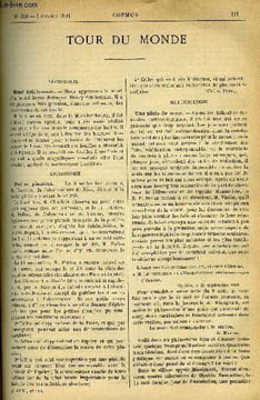 LE COSMOS - REVUE DES SCIENCES ET DE LEURS APPLICATIONS N° 310 - René Schliemann, Petites planètes, Une pluie de sang, La pluie a Bergen, Les ...