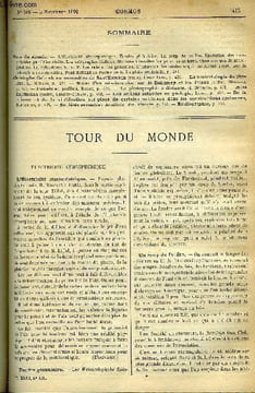 LE COSMOS - REVUE DES SCIENCES ET DE LEURS APPLICATIONS N° 406 - L'électricité atmosphérique, Foudre globulaire, Un coup de foudre, Epuration des eaux ...