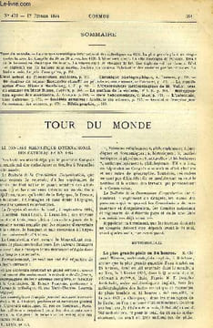 LE COSMOS - REVUE DES SCIENCES ET DE LEURS APPLICATIONS N° 473 - Le congrès scientifique international des catholiques en 1894, La plus grande pluie ...