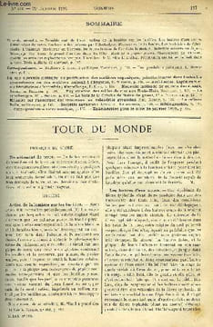 LE COSMOS - REVUE DES SCIENCES ET DE LEURS APPLICATIONS N° 518 - Tremblement de terre, Action de la lumière sur les bacilles, Les huitres d'eau douce, ...