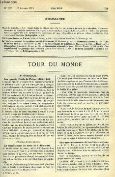 LE COSMOS - REVUE DES SCIENCES ET DE LEURS APPLICATIONS N° 572 - Les grands froids de l'hiver 1895-1896. Le tremblement de terre du 6 décembre. 144 ...