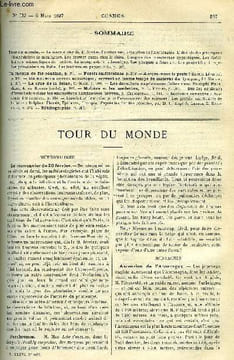 LE COSMOS - REVUE DES SCIENCES ET DE LEURS APPLICATIONS N° 632 - La marronnier du 20 février, Parabrumes, Ascension de l'Aconcagica, L'altitude des ...
