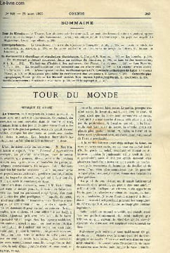 LE COSMOS - REVUE DES SCIENCES ET DE LEURS APPLICATIONS N° 948 - Le Vésuve, L'art de découvrir les sources, L'harmonie des formes des etres vivants et ...