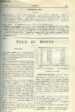 LE COSMOS - REVUE DES SCIENCES ET DE LEURS APPLICATIONS N° 969 - La comète Borelly, Tremblements de terre, Le Vésuve, Le radium dans le traitement du ...