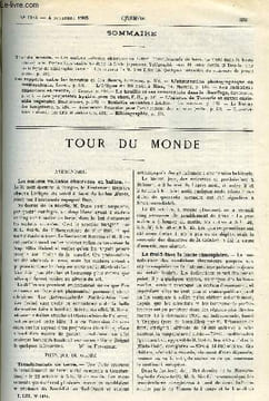 LE COSMOS - REVUE DES SCIENCES ET DE LEURS APPLICATIONS N° 1084 - Les ombres volantes observées en ballon, Tremblements de terre, Le froid dans la ...