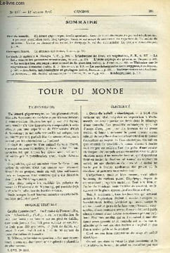 LE COSMOS - REVUE DES SCIENCES ET DE LEURS APPLICATIONS N° 1185 - Un lézard gigantesque, Greffe spontanée, Coup de soleil électrique, Le journal ...
