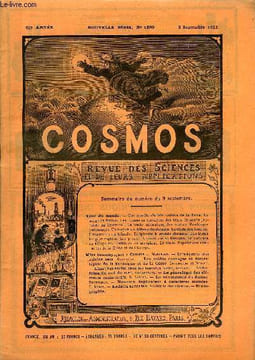 LE COSMOS - REVUE DES SCIENCES ET DE LEURS APPLICATIONS N° 1389 - Une comète très voisine de la terre, La neige en Savoie, Les causes de déviation des ...