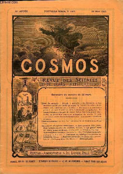 LE COSMOS - REVUE DES SCIENCES ET DE LEURS APPLICATIONS N° 1418 - L'étoile nouvelle des Gémeaux, Les animaux aquatiques ont-ils un organe de l'odorat ...