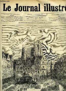 LE JOURNAL ILLUSTRE N° 36 - Les obsèques de l'amiral Courbet a Abbeville par Henri Meyer, L'hotel et l'esplanade des Invalides pendant la cérémonie ...