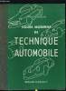 COURS MODERNE DE TECHNIQUE AUTOMOBILE. CHAPELAIN CHARLES