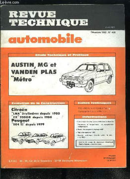 REVUE TECHNIQUE AUTOMOBILE N° 428 - Etude technique et pratique Austin et MG Metro, Principaux outils spéciaux pour Austin et Mg Metro, Fiche ...