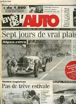 LA VIE DE L'AUTO N° 713 - Refabrication de cabochons de feux, Vol a la tire, Toute une gamme de produits de nettoyage et de retouche de peinture a ...