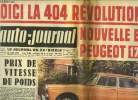 L'AUTO JOURNAL N° 275 - La course Bruxelles-Madrid : ce que n'ont pas vécu les frères Renault, La nouvelle berline 404 : 170 km/h, Plus de frontières ...