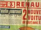 L'AUTO JOURNAL N° 291 - Le plus grand club du monde, La nuit sur la route, réflechissez !, Ne jouez pas avec la vie, Renault-Bonnet : Deux nouvelles ...