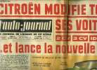 L'AUTO JOURNAL N° 292 - A Avignon on rétrécit la chaussée pour faire une autoroute, Citroën modifie toutes ses voitures, Le permis de conduire au ...