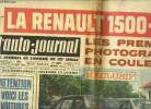 L'AUTO JOURNAL N° 356 - La Renault 1500-1800, les premières photographies en couleurs, Attention voici les voitures qui sont de bonnes affaires, Essai ...