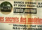 L'AUTO JOURNAL N° 432 - Bancs d'essai : BMW 2000 et 2000 Tilus, Lancia 1300, Les secrets des modèles 1968, Vauxhall, Fiat vignable 124, N.S.U.n ...