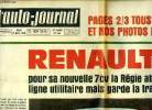 L'AUTO JOURNAL N° 466 - Renault 12 - pour sa nouvelle 7 cv la Régie abandonne la ligne utilitaire mais garde la traction avant, Banc d'essai complet ...