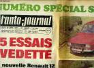 L'AUTO JOURNAL N° 488 - Numéro spécial salon, 5 essais vedette, J'ai conduit la Renault 12, La DS 21 injection électronique, La Citroen D Spécial, La ...
