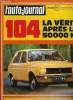 L'AUTO JOURNAL N° 9 - Essais : 50 000 kilomètres en Peugeot 104, Six essais dans le Hoggar, La DAF 66, L'Austin Allegro, Une mesure pour rien, La ...