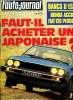 L'AUTO JOURNAL N° 3 - Spécial Japon - Faut il acheter une voiture japonaise ?, Honda Accord, Fiat 126 Personal, En avant première de Genève, Autos et ...