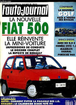 L'AUTO JOURNAL N° 22 - J.O et sports d'hiver, Noel : dans la hotte des constructeurs, Une nouvelle race de Mini : La Fiat 500, La renault 06, Mazda ...