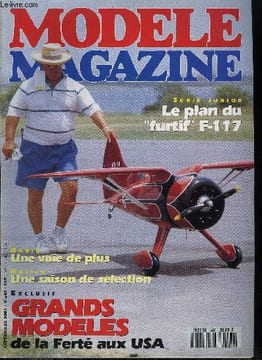 MODELE MAGAZINE N° 480 - Série junior : l'invisible F-117, Pour une voie de plus, le SPR 2, Le Boomerang pour apprendre a voltiger, Planeur simple et ...