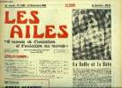 LES AILES - 36e ANNEE N° 1607 - L'hommage de la France a Santos-Dumont par Jean Romeyer, Un pionnier : Paul Kauffmann par Georges Houard, Le role des ...