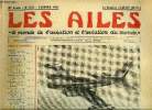 LES AILES - 40e ANNEE N° 1759 - Plan d'équipement par Georges Houard, La création a Pau, en 1909, de la première école des frères Wright par Charles ...
