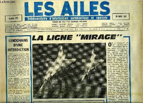 LES AILES N° 1871 - L'Afrique a l'heure des jets, l'A.S.E.C.N.A. par Jean Macaigne, Le problème de la fusée portée par Albert Ducrocq, La défense ...