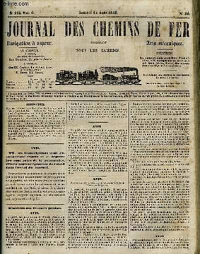 JOURNAL DES CHEMINS DE FER 3e ANNEE N° 125 - Ministère des travaux publics (avis ministériels), Cahier des charges pour le bail d'exploitation du ...