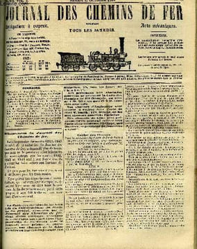 JOURNAL DES CHEMINS DE FER 4e ANNEE N° 184 - Cahier des charges du chemin de fer du Nord, Status des compagnies du chemin de fer du Nord et de Fampoux ...