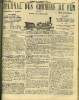 JOURNAL DES CHEMINS DE FER 4e ANNEE N&deg; 186 - Conditions des concessions a faire par adjudication, Compagnies soumissionnaires pour les lignes de Tours ...
