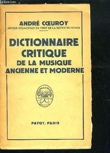 Dictionnaire critique de la musique ancienne et moderne