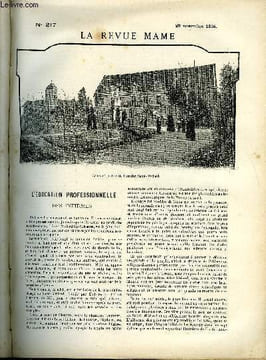 LA REVUE MAME N° 217 - L'éducation professionnelle des infirmes par Guy Tomel, La marine d'aujourd'hui par Georges Contesse, Les décadences par H.G., ...