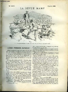 LA REVUE MAME N° 249 - L'école française d'Athènes par Léo Claretie, La justice militaire par F. du Barail, Islamisé par René Bazin, Le camelotage ...