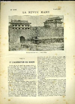 LA REVUE MAME N° 305 - Pékin et l'insurrection des boxers par G. Saint Yves, La jeune fille au XVIIIe siècle (suite) par Léo Claretie, La poursuite de ...