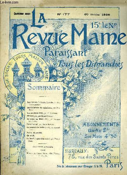 LA REVUE MAME N° 177 - Les rosiers de l'abbé Cyrille par Guy Chantepleure, Le sculpteur de saindoux par Paul Bory, Un sixième sens par A. Acloque, Je ...