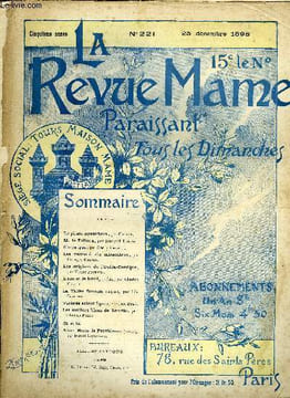 LA REVUE MAME N° 221 - Le pirate mystérieux par Harold, M. de Falloux par Edouard Trogan, Les verres a vin miraculeux par Georges Brunel, Les origines ...