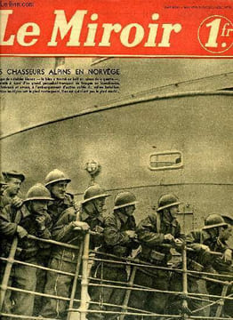 LE MIROIR DES SPORTS N° 36 - Nos chasseurs alpins en Norvège, Le livre d'or de l'héroisme français, La guerre en Norvège, Par cette meurtrière, ils ...