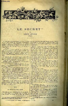 LA PETITE REVUE N° 81 - Le secret (suite) par Louis Létang, M. Thivrier par J.F., Honoré de Balzac par Emile Faguet, La mort de l'Avare par Balzac, Le ...