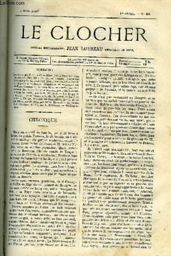 LE CLOCHER N° 23 - Mémoires de Propre a rien (suite), Chapitre XII : un souper comme l'Empereur n'en fait pas, La fosse aux lions, Un chef d'oeuvre de ...